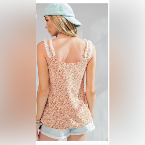 Easel Floral Lace Strap Top NWT - Picture 3 of 3